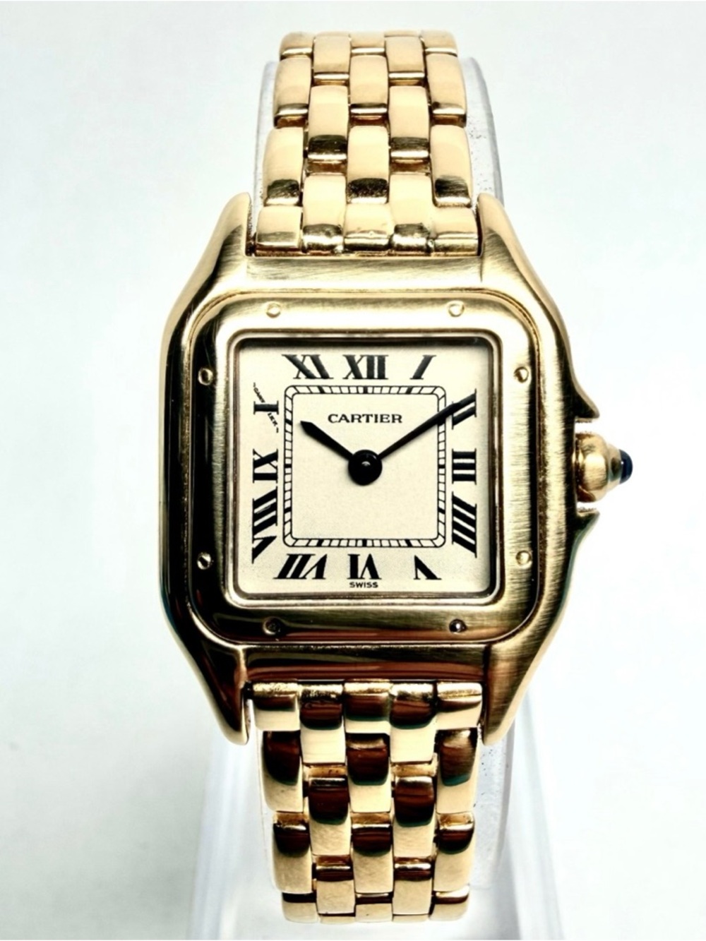 CARTIER PANTHERE Quartz 23mm 18K Yellow Gold Watch Cream Dial
